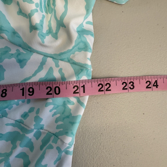 J. McLaughlin Midi Dress Womens Size XL Catalina Cloth Green Floral Stretch - Picture 7 of 8